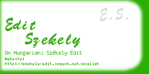 edit szekely business card